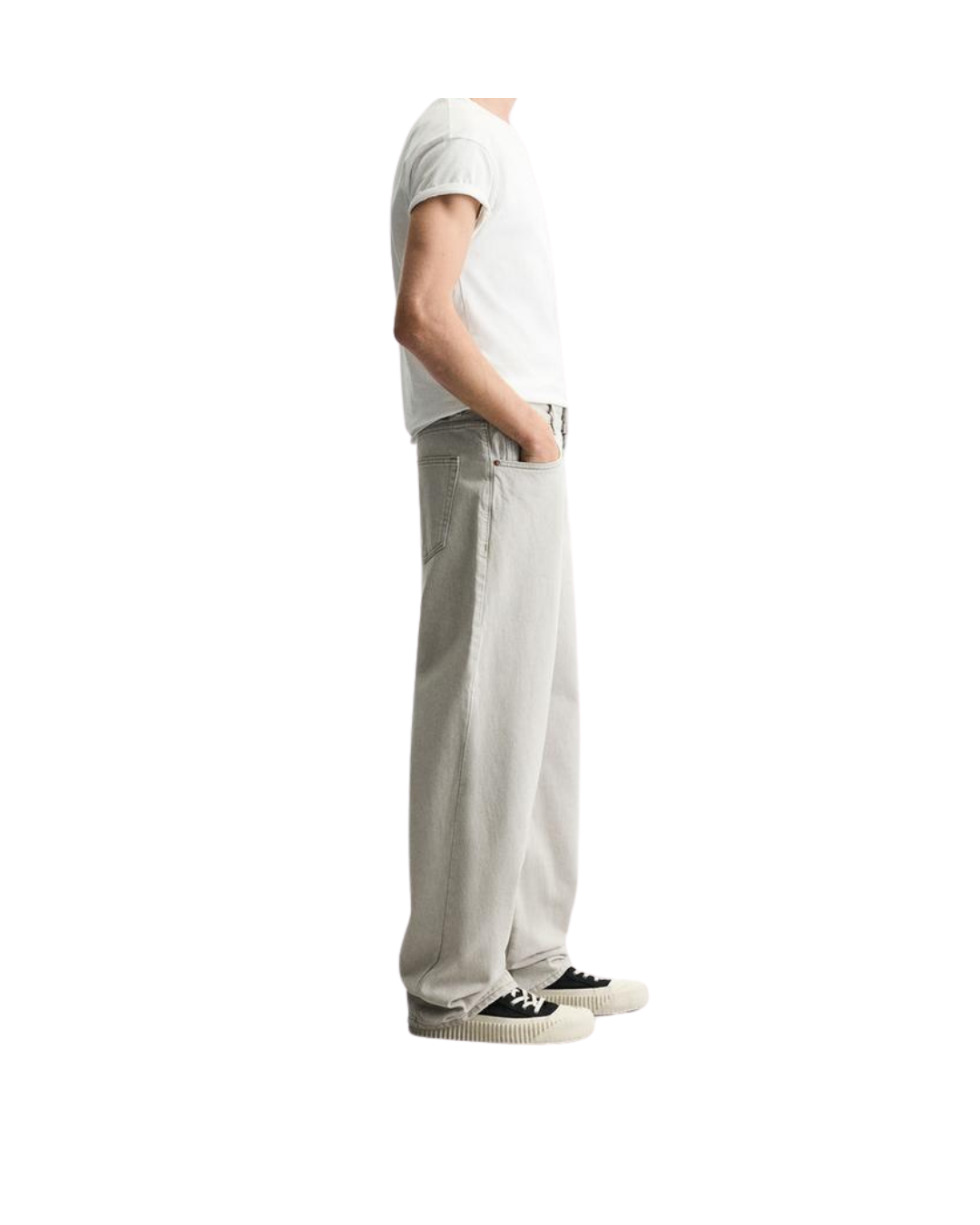 ZA_RA BAGGY FIT JEANS WITH ASYMMETRICAL SEAMS