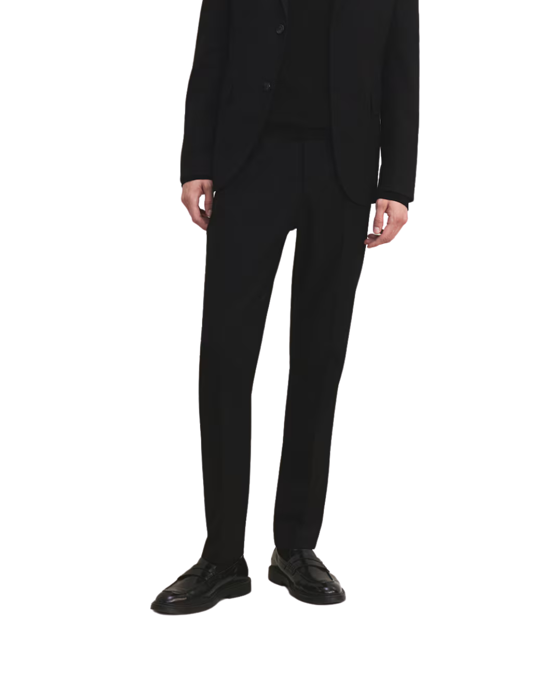 H_&M Black Slim Fit Suit trousers