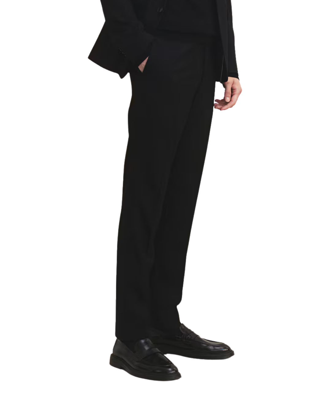 H_&M Black Slim Fit Suit trousers