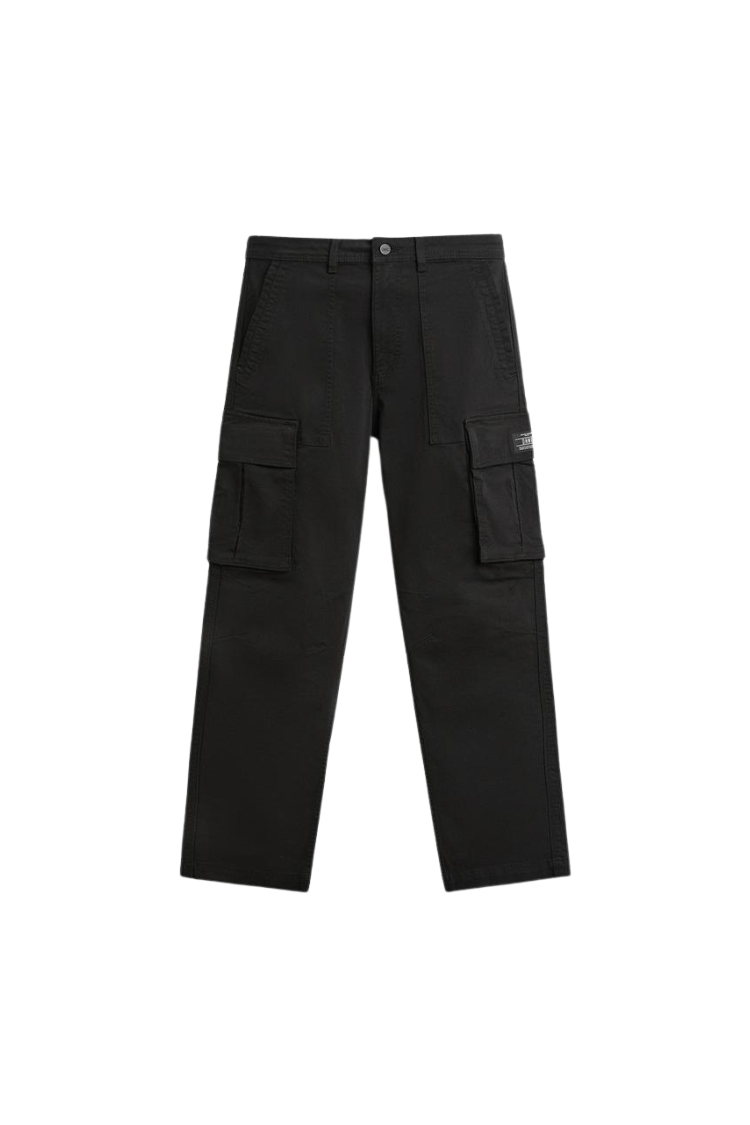 ZA_RA BLACK STRAIGHT FIT CARGO