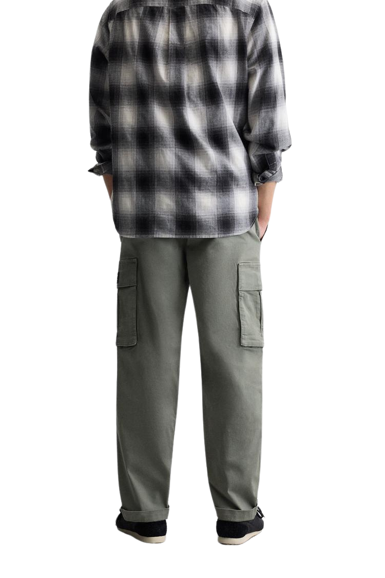 ZA_RA OLIVE GREEN CARGO TROUSERS