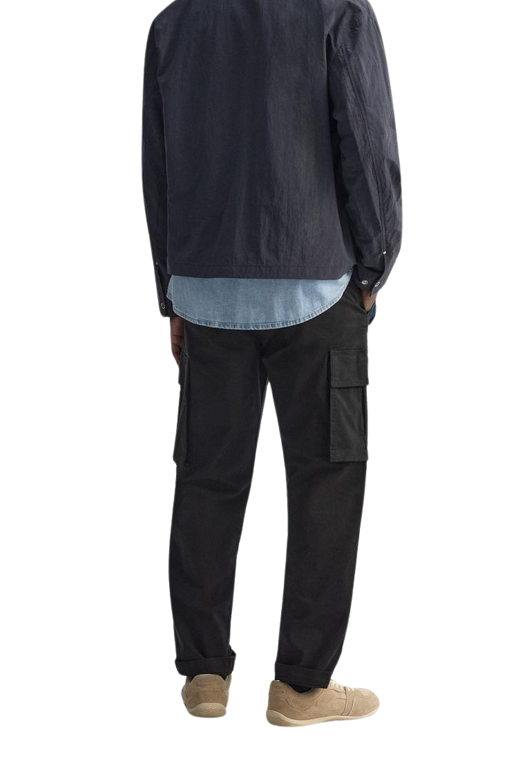 ZA_RA BLACK STRAIGHT FIT CARGO