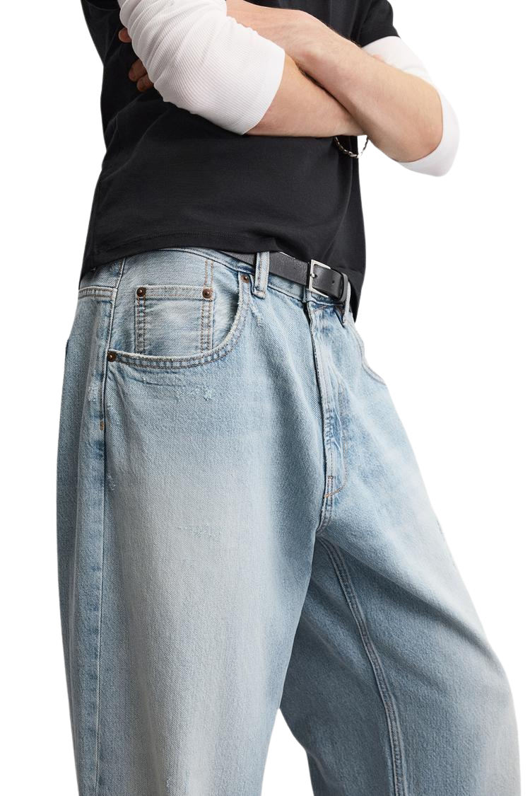 ZA_RA BLUE CASUAL BAGGY FIT