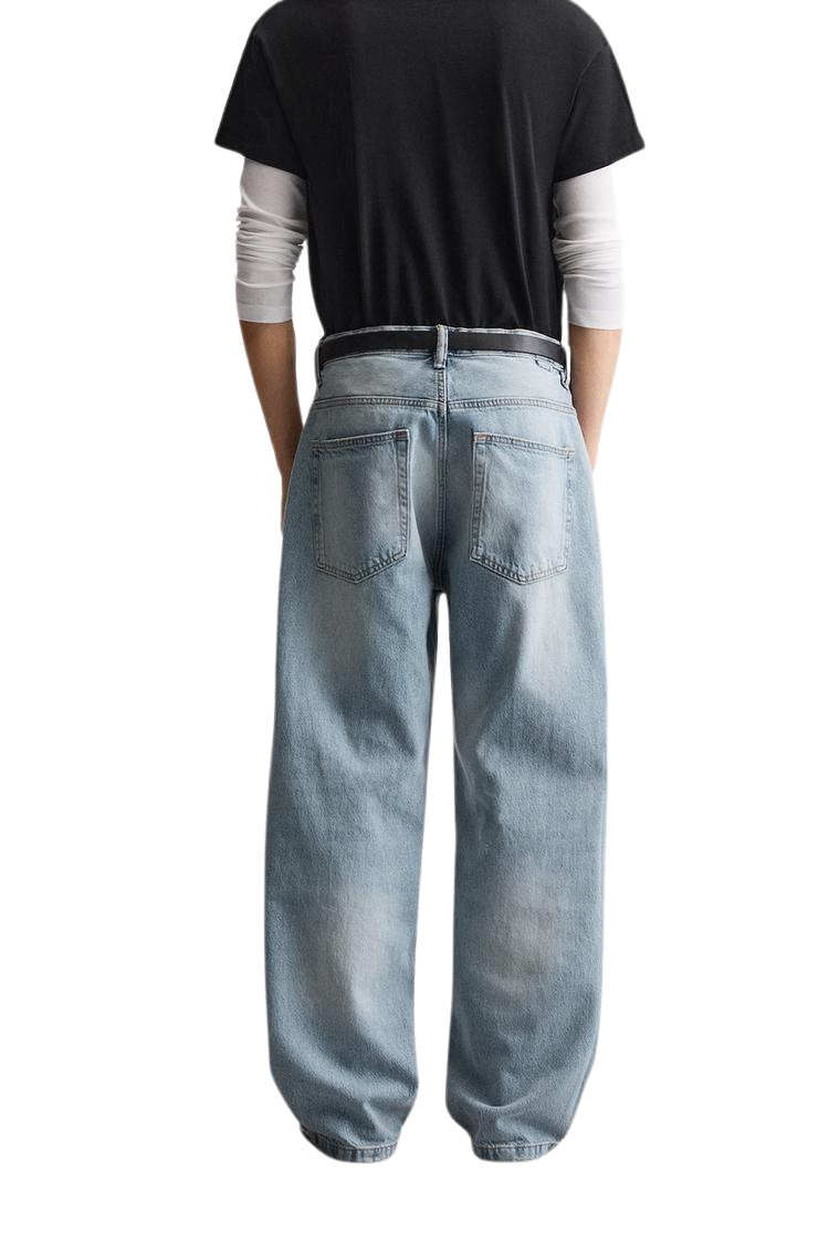 ZA_RA BLUE CASUAL BAGGY FIT