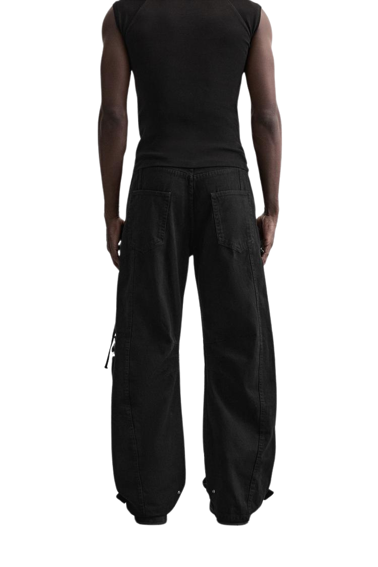 ZA_RA CARGO POCKET DENIM TROUSERS