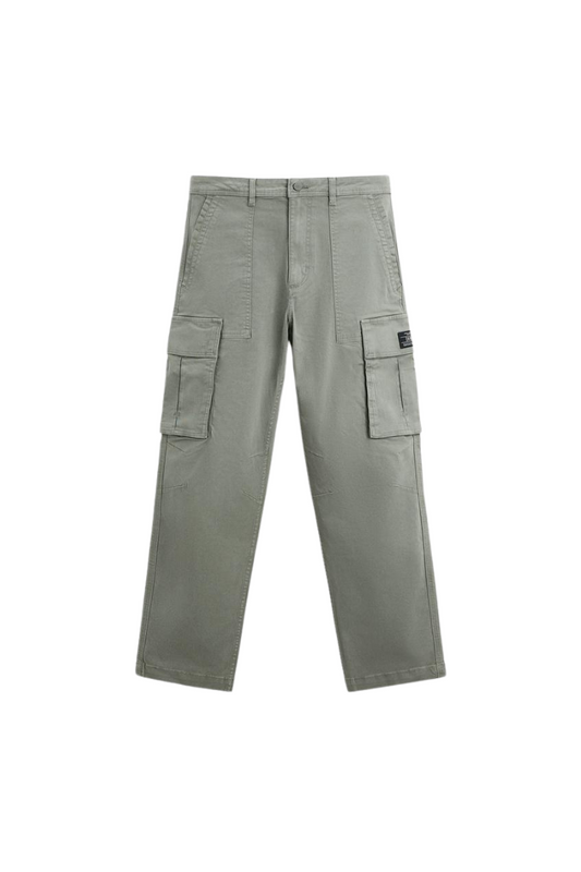 ZA_RA OLIVE GREEN CARGO TROUSERS