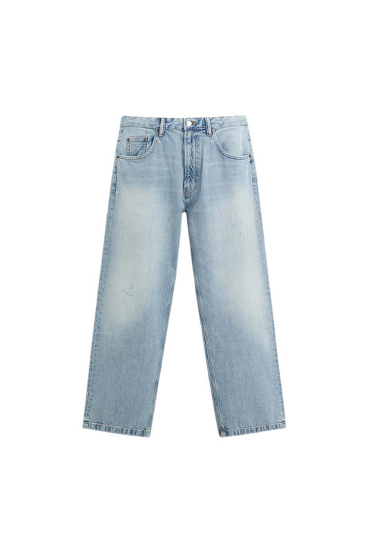 ZA_RA BLUE CASUAL BAGGY FIT