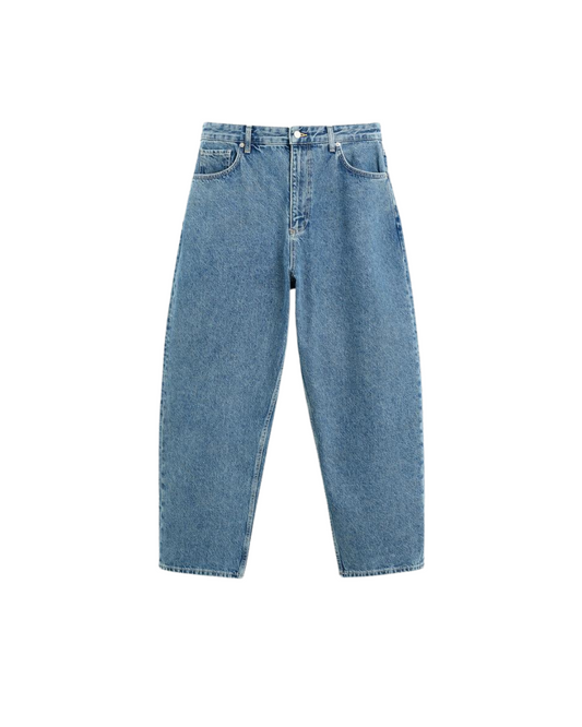 ZA_RA Mid-Blue WIDE-LEG JEANS